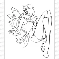 Stella Magic Winx Colouring Page