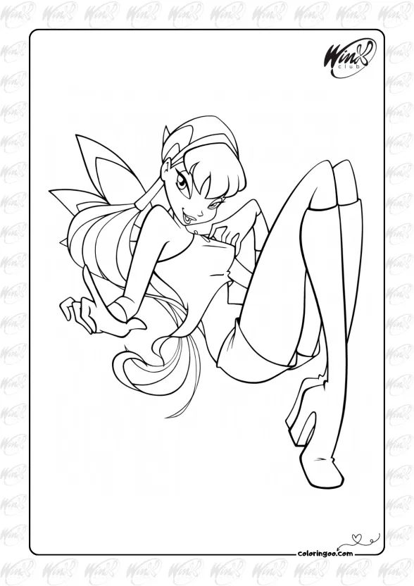 Stella Magic Winx Colouring Page