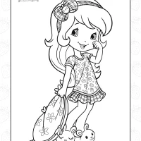 Strawberry Shortcake Cartoon Coloring Pages