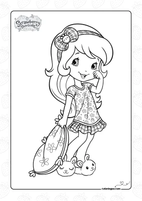 Strawberry Shortcake Cartoon Coloring Pages