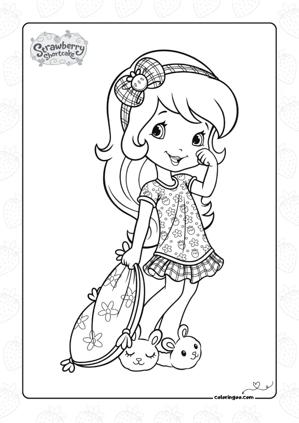 Strawberry Shortcake Cartoon Coloring Pages