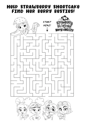 Strawberry Shortcake Maze Activity Sheet