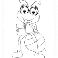 Student Ant Coloring Page