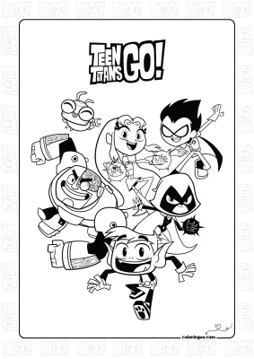 Teen Titans Go Cartoon Coloring Pages