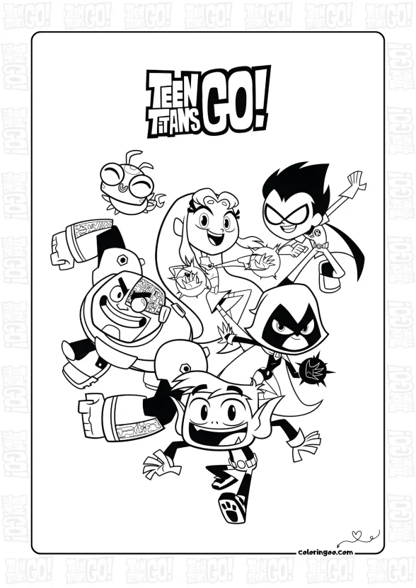 Teen Titans Go Cartoon Coloring Pages 1 Teen Titans Go Cartoon Coloring Pages