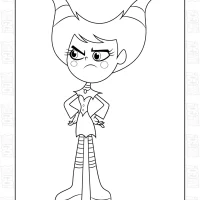 Teen Titans Go Jinx Coloring Sheet