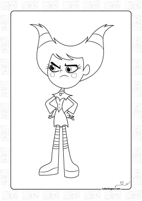 Teen Titans Go Jinx Coloring Sheet
