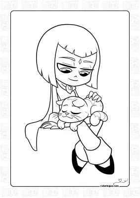 Teen Titans Go New Raven Coloring Pages