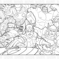 The Avengers Characters Coloring Pages