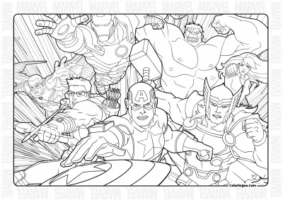 The Avengers Characters Coloring Pages