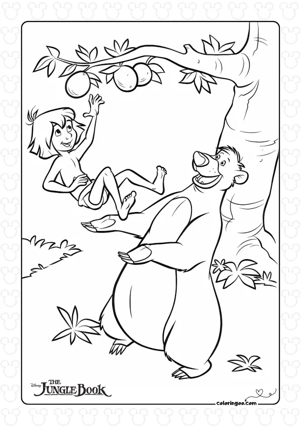 The Jungle Book Coloring Sheet 1 The Jungle Book Coloring Sheet