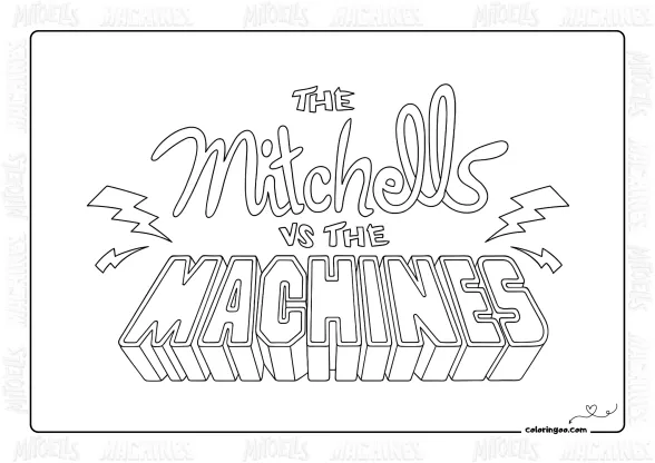 The Mitchells vs The Machines Coloring Sheet