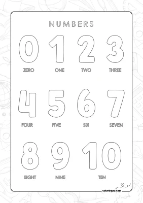 The Numbers Printable Worksheet