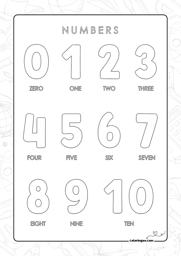 The Numbers Printable Worksheet