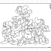 The Seven Dwarfs Coloring Pages