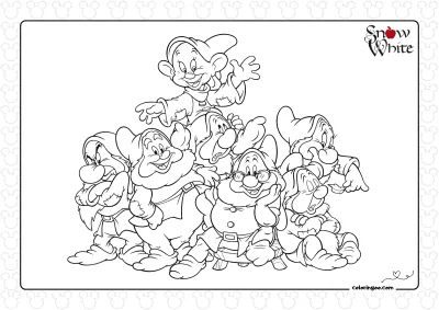 The Seven Dwarfs Coloring Pages