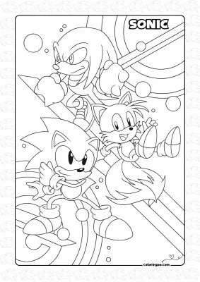 The Sonic Hedgehog Coloring Sheet