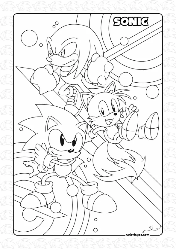 The Sonic Hedgehog Coloring Sheet