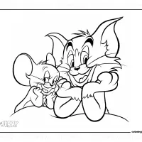 Tom and Jerry Best Friends Coloring Page