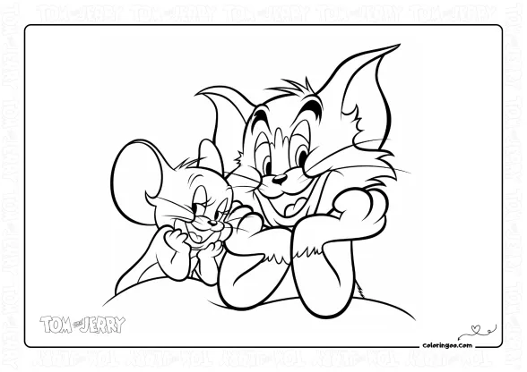 Tom and Jerry Best Friends Coloring Page