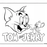 Tom and Jerry Cartoon Coloring Pages
