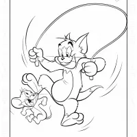 Tom and Jerry Jumping Rope