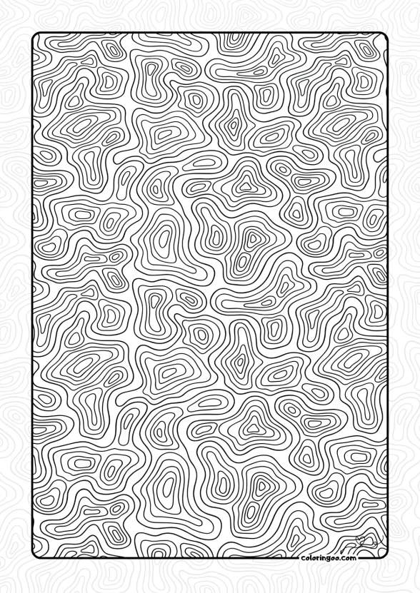 Topographic Map Lines Pattern