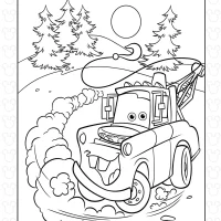 Tow Truck Mater Coloring Page