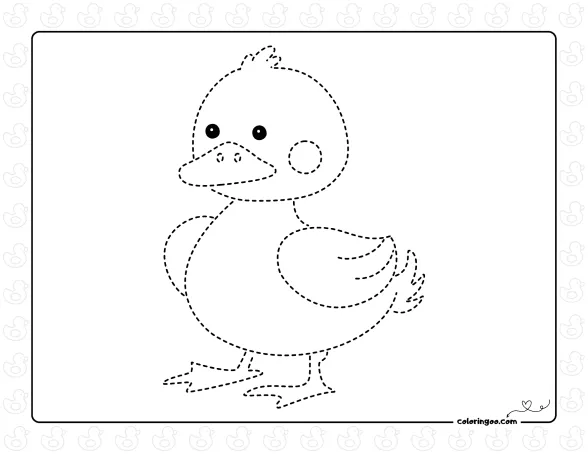 Tracing Ducklings Coloring Sheet 1 Tracing Ducklings Coloring Sheet