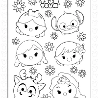Tsum Tsum Characters Coloring Pages