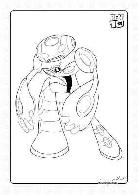 Ultimate Alien Echo Echo Coloring Page