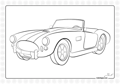 Vintage Car Coloring Page