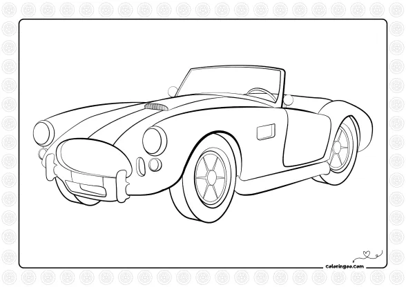 Vintage Car Coloring Page