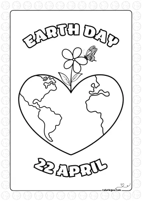 We Love The World Coloring Page
