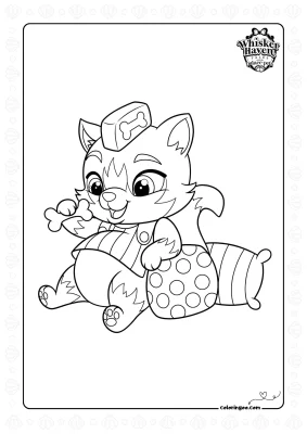 Whisker Haven Mr Chow Coloring Page