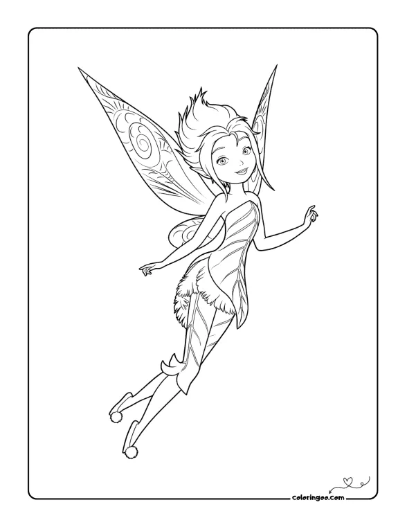Winkle From Tinker Bell and the Pirate Fairy Coloring Page 1 Winkle From Tinker Bell and the Pirate Fairy Coloring Page