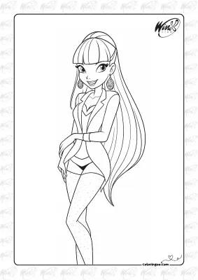 Winx Cartoon Coloring Pages