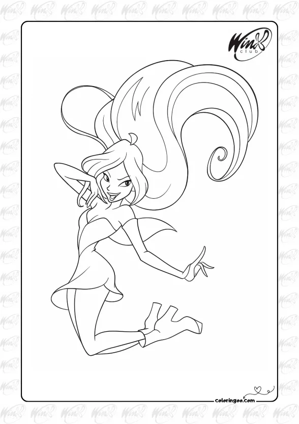 Winx Club Coloring Page 01 1 Winx Club Coloring Page 01