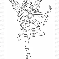 Winx Club Coloring Page 02
