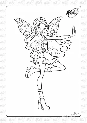 Winx Club Coloring Page 02