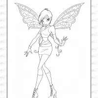 Winx Club Coloring Page 03