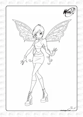 Winx Club Coloring Page 03