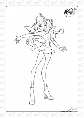 Winx Club Coloring Page 04