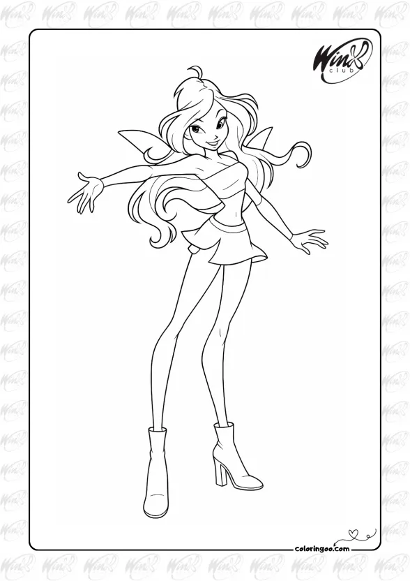 Winx Club Coloring Page 04