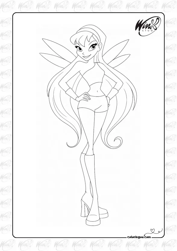 Winx Club Coloring Page 05 1 Winx Club Coloring Page 05