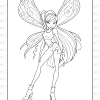 Winx Club Coloring Page 06