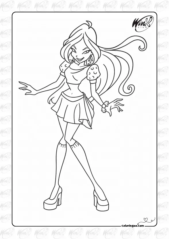 Winx Club Coloring Page 08 1 Winx Club Coloring Page 08