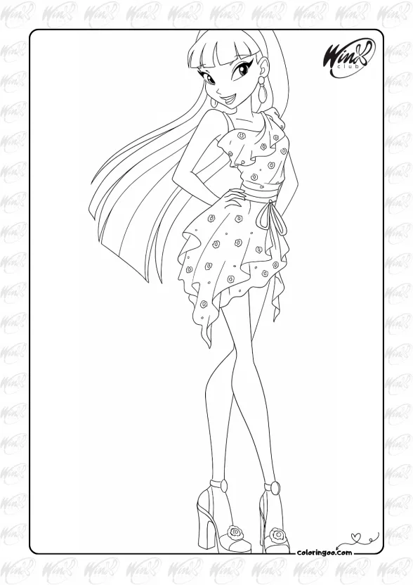Winx Club Coloring Page 10