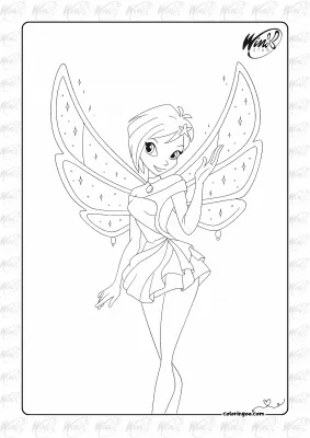 Winx Club Coloring Page 11