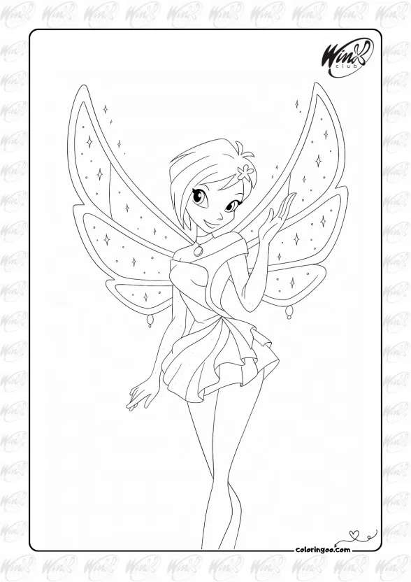 Winx Club Coloring Page 11